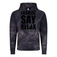 Cloud Black Frankie Say Relax Essential Vintage Hoodie - FloraArt