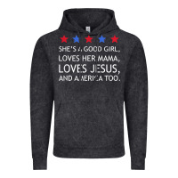 Vintage Black she's a good girl, she's loves her mama, loves jesus t shirt Vintage Hoodie - FloraArt
