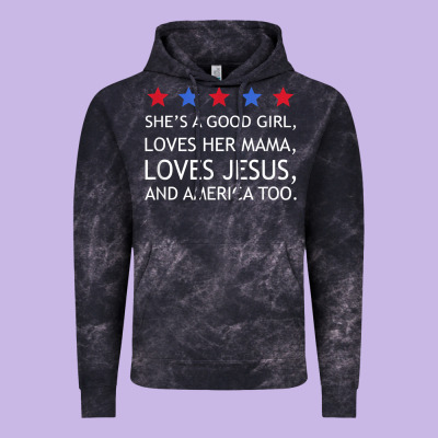 She's A Good Girl, She's Loves Her Mama, Loves Jesus T Shirt Vintage Hoodie Designed By Floraart