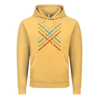 Vintage Mustard retro vintage drummer tshirt 70s 80s distressed drum sticks long sleev Vintage Hoodie - FloraArt