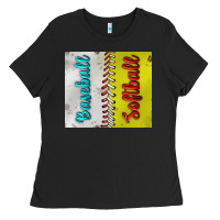 Baseball And Softball Tumbler Ladies Tee | Teevron