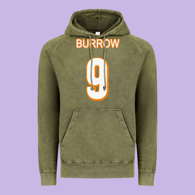 Burrow Jersey Vintage Hoodie Designed By Floraart