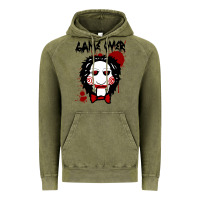 Vintage Olive Billy Puppet Saw Jigsaw Inspired Vintage Hoodie - FloraArt
