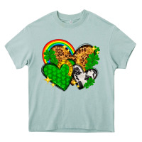 Arona St. Patrick's Day hearts with leopard Heavy Core Tee - HowdyJamesFarm