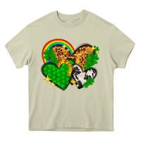 Mossy St. Patrick's Day hearts with leopard Heavy Core Tee - HowdyJamesFarm