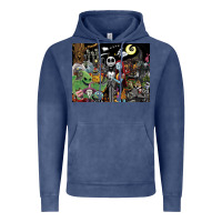 Vintage Denim nightmare before christmas Vintage Hoodie - FloraArt