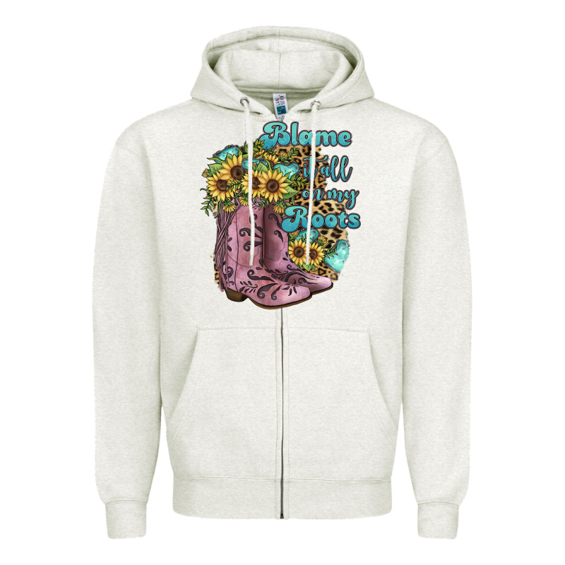 Blame It All On My Roots Zipper Hoodie by JahusDesignShop | Teevron