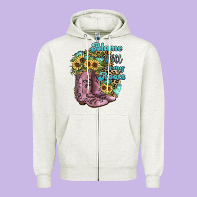 Blame It All On My Roots Zipper Hoodie Designed By Jahusdesignshop