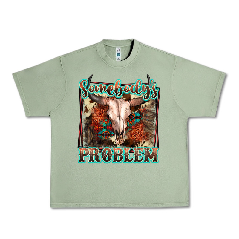 Somebody's Problem Bull Skull Urban Heavy Tee by FaDigitalArtStudio | Teevron