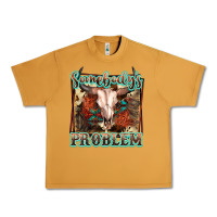Peanut Butter Somebody's Problem Bull Skull Urban Heavy Tee - FaDigitalArtStudio