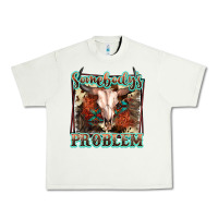 Pistachio Somebody's Problem Bull Skull Urban Heavy Tee - FaDigitalArtStudio