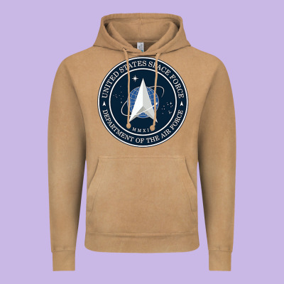 Official United States Space Force Ussf Military Patch Vintage Hoodie Designed By Floraart