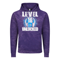 Cloud Purple Level 18 Unlocked Birthday 18 Years Gamer Premium T Shirt Vintage Hoodie - FloraArt