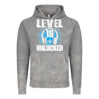 Cloud Rock Level 18 Unlocked Birthday 18 Years Gamer Premium T Shirt Vintage Hoodie - FloraArt