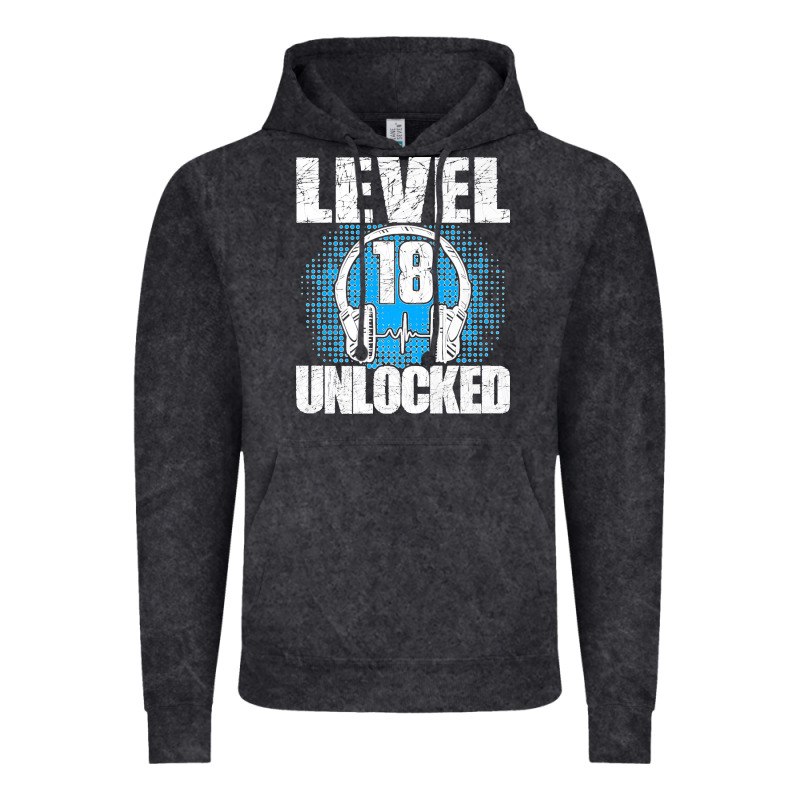 Level 18 Unlocked Birthday 18 Years Gamer Premium T Shirt Vintage Hoodie by FloraArt | Teevron
