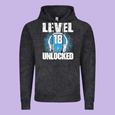 Level 18 Unlocked Birthday 18 Years Gamer Premium T Shirt Vintage Hoodie Designed By Floraart