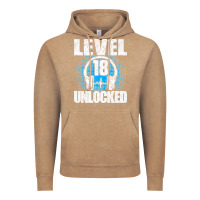 Vintage Coffee Level 18 Unlocked Birthday 18 Years Gamer Premium T Shirt Vintage Hoodie - FloraArt