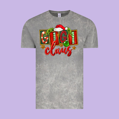 Christmas Gigi Claus Vintage Tee Designed By Fadigitalartstudio