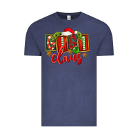 Vintage Denim Christmas Gigi Claus Vintage Tee - FaDigitalArtStudio