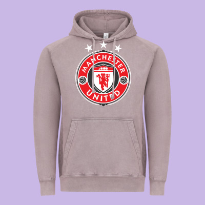 United Manchester Vintage Hoodie Designed By Floraart