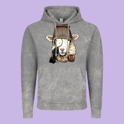 Detective Sheep Lamb Spy Investigator Farmer Sheep Lover 53 Vintage Hoodie Designed By Artmosaic