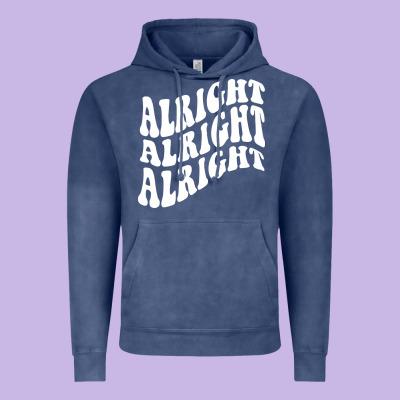 Alright Alright Alright Vintage Hoodie Designed By Artmosaic
