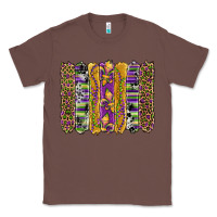 Chestnut mardi gras fleur de lis cowhide serape leopard glitter brushstrokes Classic Tee - Artiststas