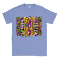 Colony Blue mardi gras fleur de lis cowhide serape leopard glitter brushstrokes Classic Tee - Artiststas