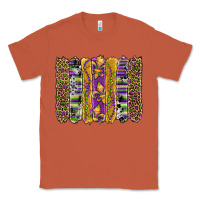 Copper mardi gras fleur de lis cowhide serape leopard glitter brushstrokes Classic Tee - Artiststas