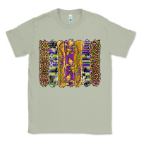 Matcha mardi gras fleur de lis cowhide serape leopard glitter brushstrokes Classic Tee - Artiststas