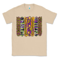 Mushroom mardi gras fleur de lis cowhide serape leopard glitter brushstrokes Classic Tee - Artiststas