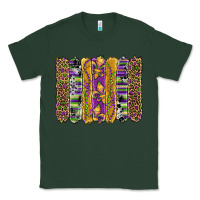 Sports Green mardi gras fleur de lis cowhide serape leopard glitter brushstrokes Classic Tee - Artiststas