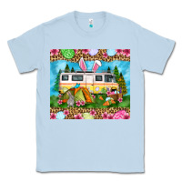 Dusty Blue Easter Day camping Classic Tee - OliviaCreatesArt
