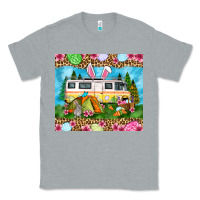 Heather Grey Easter Day camping Classic Tee - OliviaCreatesArt