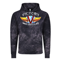 Cloud Black Victory Motorcycles Vintage Hoodie - ArtMosaic