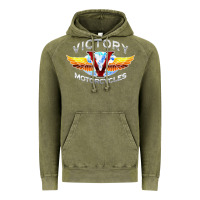 Vintage Olive Victory Motorcycles Vintage Hoodie - ArtMosaic