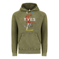 Vintage Olive yvessaintlaurent Vintage Hoodie - ArtMosaic