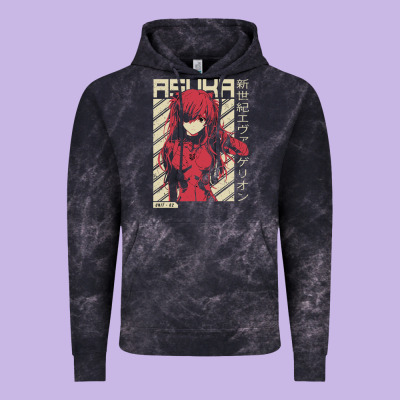 Asuka Evangelion Vintage Hoodie Designed By Artmosaic