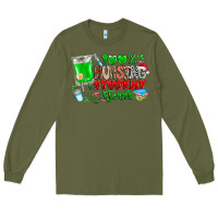 Army Green 100 Nursing Student Tears Long Sleeve Tee - CowhideDigitalArt
