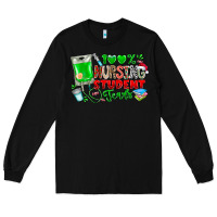 Black 100 Nursing Student Tears Long Sleeve Tee - CowhideDigitalArt