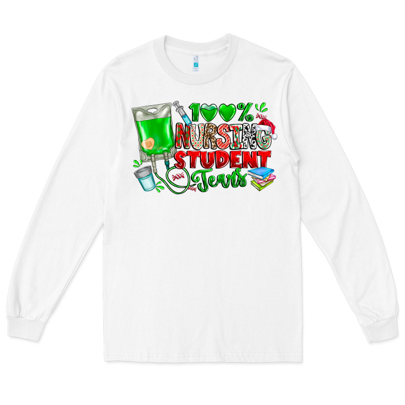 100 Nursing Student Tears Long Sleeve Tee by CowhideDigitalArt | Teevron