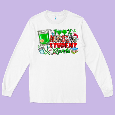 100 Nursing Student Tears Long Sleeve Tee Designed By Cowhidedigitalart