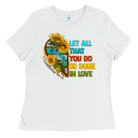 White let all that you do be done in love Ladies Tee - BundleAndBundleShop