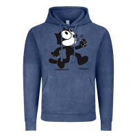 Vintage Denim felix the cat whistling Vintage Hoodie - ArtMosaic