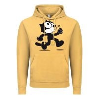 Vintage Mustard felix the cat whistling Vintage Hoodie - ArtMosaic