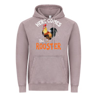 Vintage Zinc Here Comes The Rooster Shirt Chicken Lady Outfit 243 Vintage Hoodie - ArtMosaic