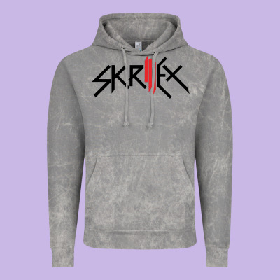 White Skrillex Vintage Hoodie Designed By Artmosaic
