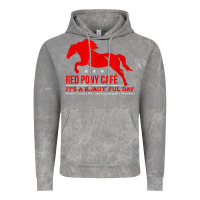 Cloud Rock Red Pony Cafe, Funny cute horse lover Vintage Hoodie - ArtMosaic