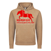 Vintage Coffee Red Pony Cafe, Funny cute horse lover Vintage Hoodie - ArtMosaic