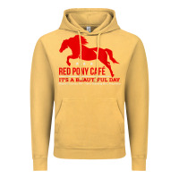 Vintage Mustard Red Pony Cafe, Funny cute horse lover Vintage Hoodie - ArtMosaic